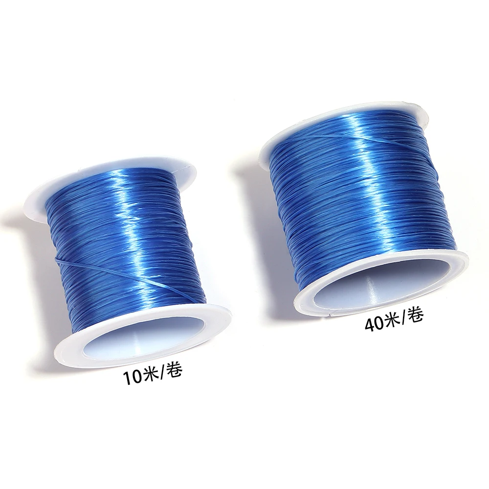 10/40M/롤 탄성 크리스탈 비딩 코드 1mm 스트레치 실 DIY 수제 보석 제작 코드 라인 액세서리