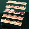 Wood Acrylic Display Stand Display Riser Shelf for Cupcake Perfume Animation Figure Doll Blind Box Shelves Organizers 4