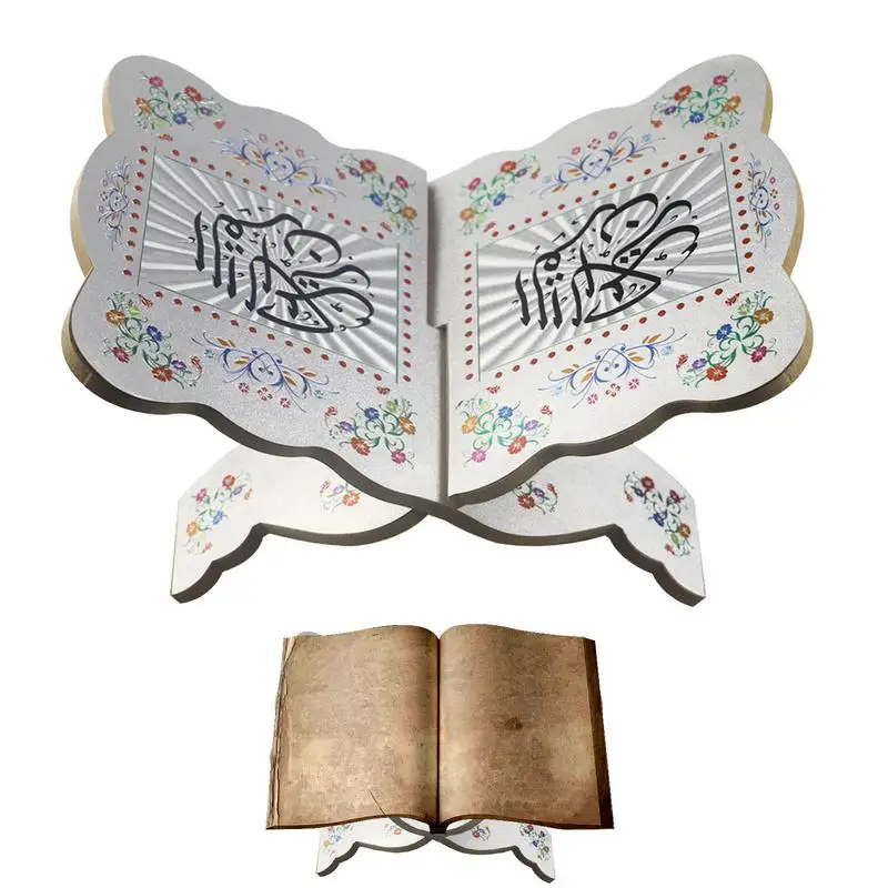 

Подставка для книг Holy Book, складная деревянная книжная подставка для молитв, декоративный исламский органайзер для книжной полки