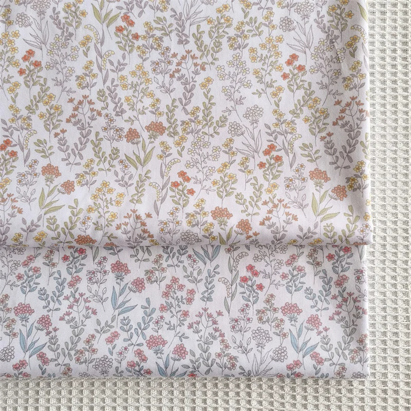 Small Floral Cotton Fabric Floral Fabric Apparel Twill Fabric