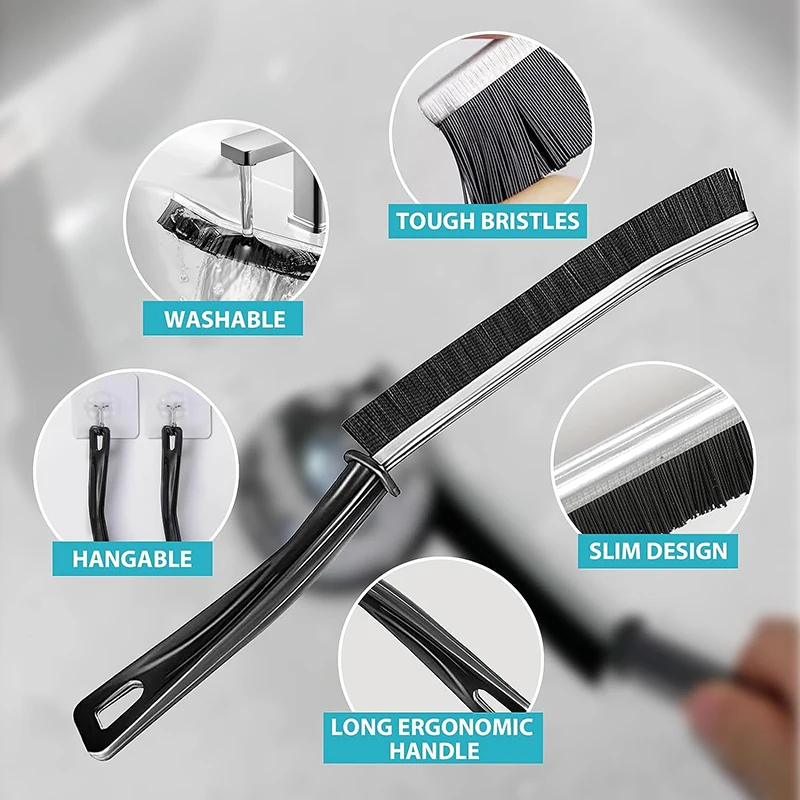 4-1Pc Hard-Bristled Crevice Cleaning Brush Long Handle Door Window Frame  Tile Joints Gap Cleaner Household Toilet Cleaning Tools - AliExpress