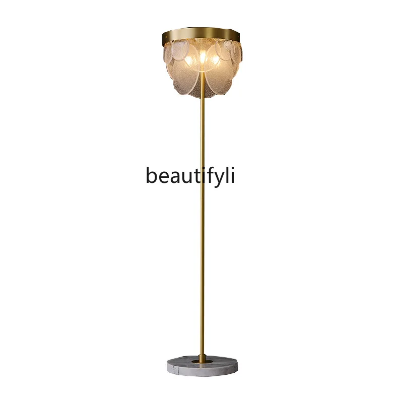 

zq French Floor Lamp Living Room Modern Light Luxury Bedroom Atmosphere Italian Nordic Study Model Room