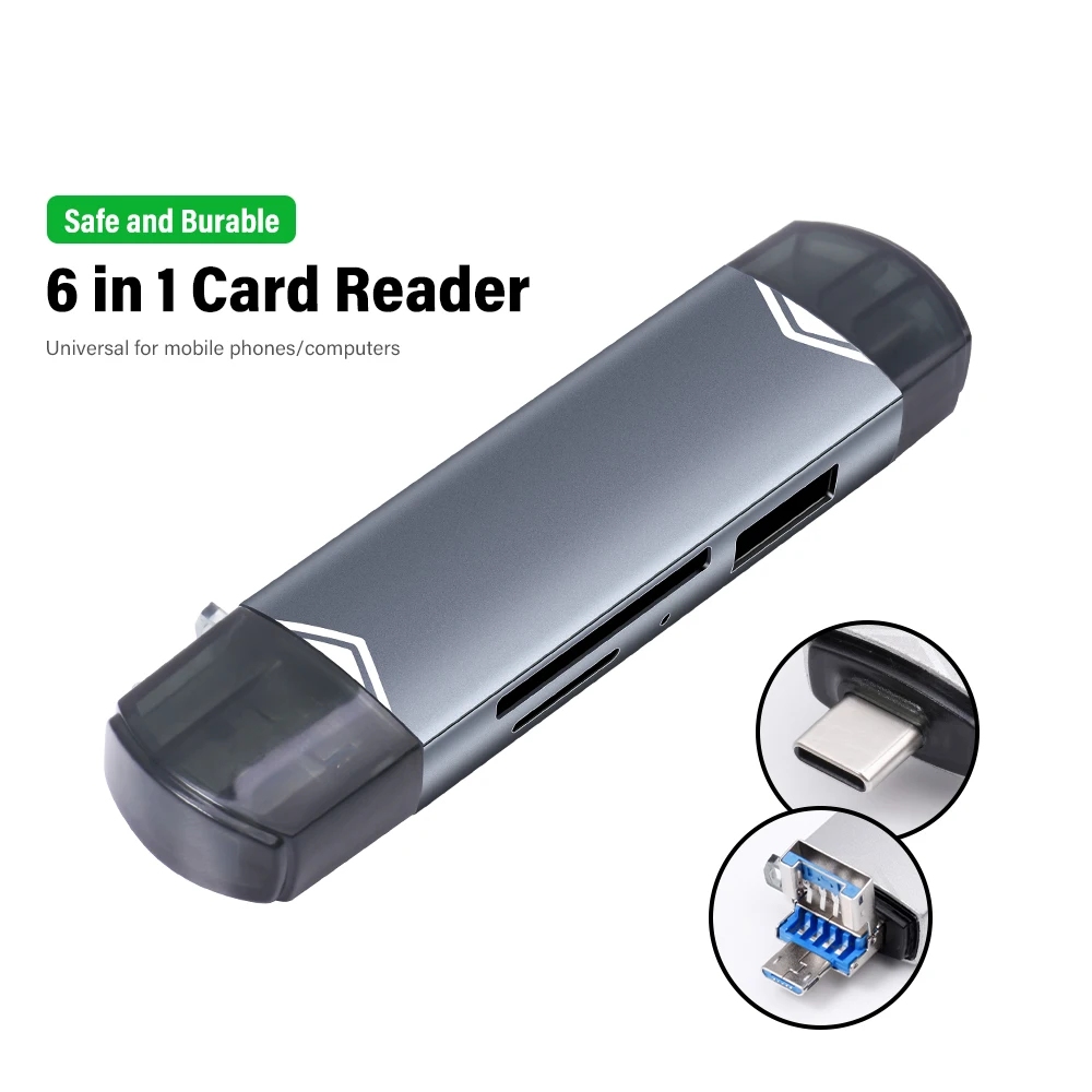 미니 고속 2 in 1 멀티 카드 리더 USB 3.0 마이크로 SD TF 카드 메모리 플래시 드라이브 어댑터