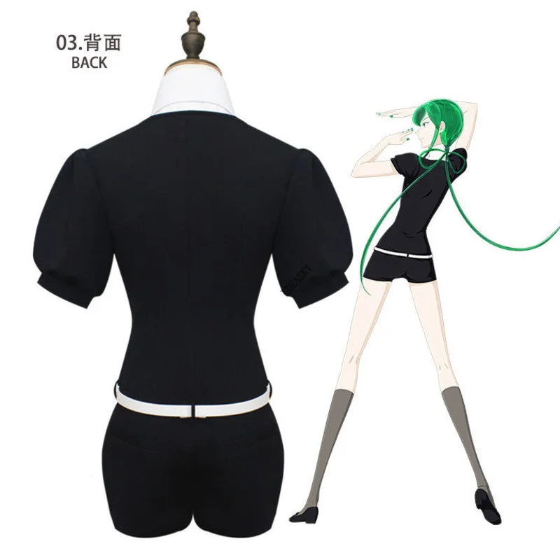 Japanese Anime Houseki no Kuni Diamond Cosplay Costume Playsuit Outfits Uniforms Suits Wig