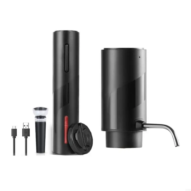 Fashion Electric Wine Bottle Opener Rechargeable Wine Aerator Electric Opener Set Suitable for Home Drinking