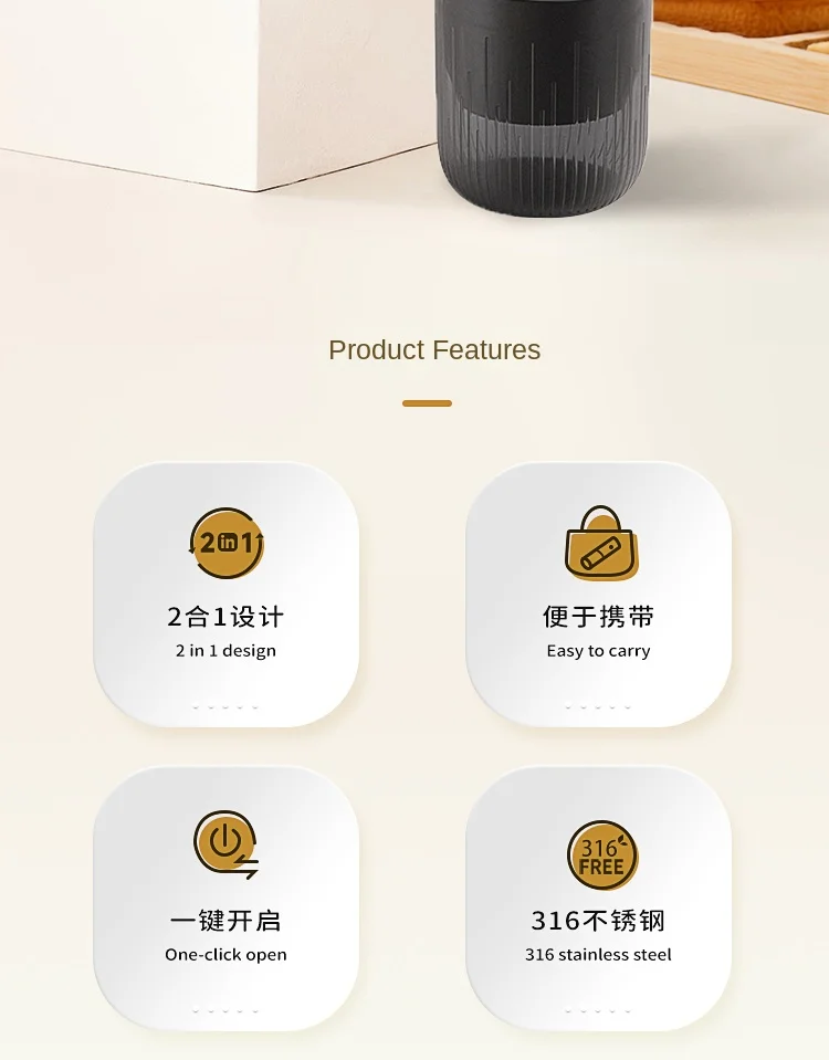 Description Picture 3 of itemIKAPE Cartridge case portable Italian semi-automatic coffee maker Capsule coffee maker Small home outdoor