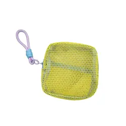 Portable Mesh Shower Caddy - Quick Dry Tote Bag with Zipper and Toiletry Organizer for Gym, Travel, and Camping (YELLOW)