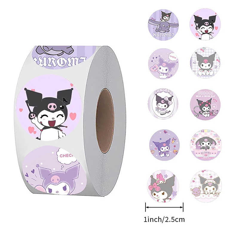 

500 шт./рулон, декоративные наклейки Sanrio для детей