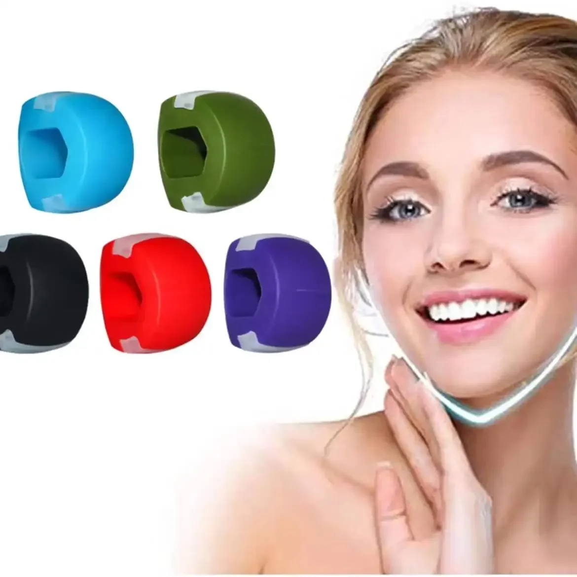 Face Masseter men facial pop n go mouth Jaw Muscle Exerciser chew ball chew bite breaker training jaw exerciser