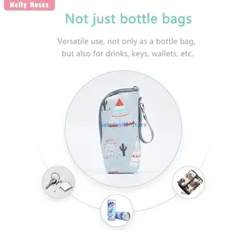 Y4UD Baby Bottle Warmer Portable Travel Milk Bottle Thermal Bag Feeding Bottle Heating Waterproof Diaper Organiser Bag
