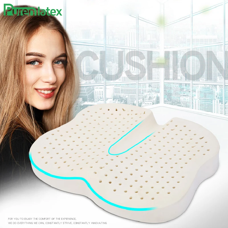 

PurenLatex импортная из Таиланда подушка из натурального латекса, подушка для сидения, подушка для кресла, Ортопедическая подушка для сидения, латексные коврики, подушка для защиты Кока