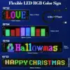 LED Flexible Rolling Advertising Sign Matrix Pixel Panel Car Sign RGB Bluetooth APP Pattern Animation Logo Display Overlength 6