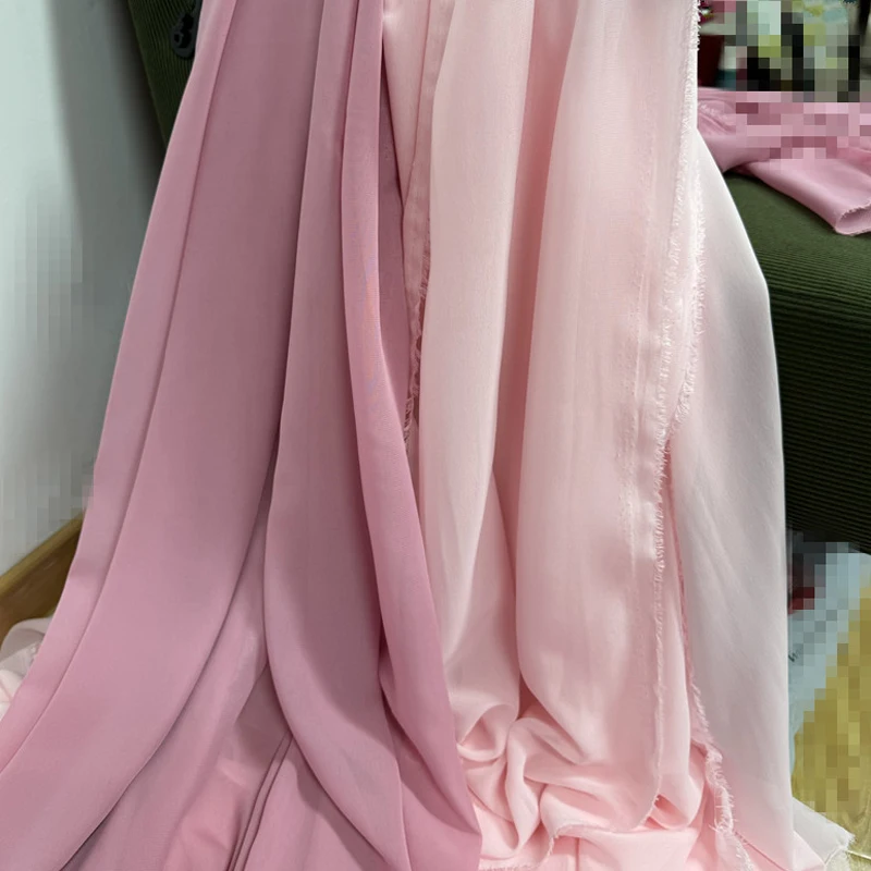 Pink and Purple Chiffon Fabric for Clothing and DIY Projects