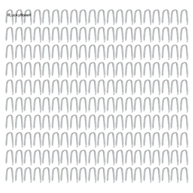

11UA 200 Pcs Fence UShaped Heavy Duty Wire Fencing Staple Fasteners Nails