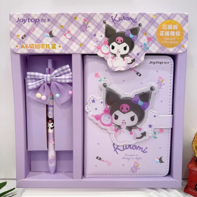 

Sanrio Kuromi My Melody Cinnamoroll Diary Gift Box Set Magnetic Buckle Notepad Lovely Girl Cartoon Cuteness Children's Gift