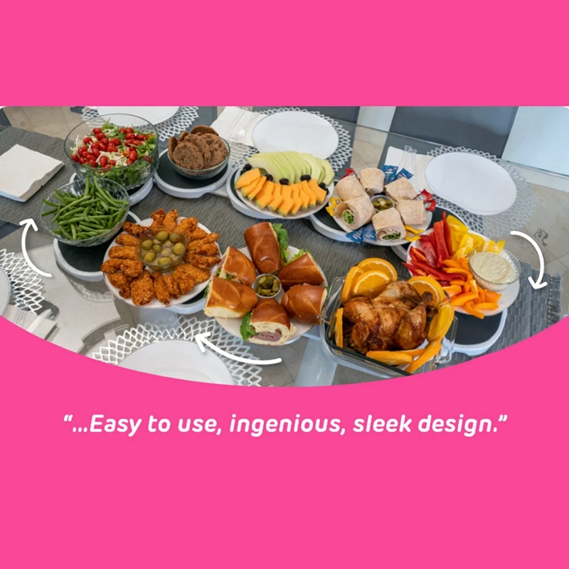 Lazy Susans Revolution Tray Expandable Portable Tabletop Rotating Serving Tray For Kitchen Dining Table 2