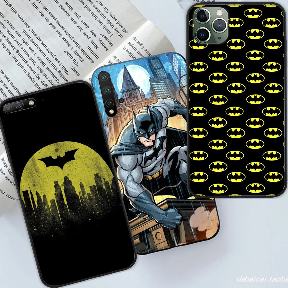 F-6 Batman Black Soft Case for iPhone 11 15 13 14 Pro Max Plus