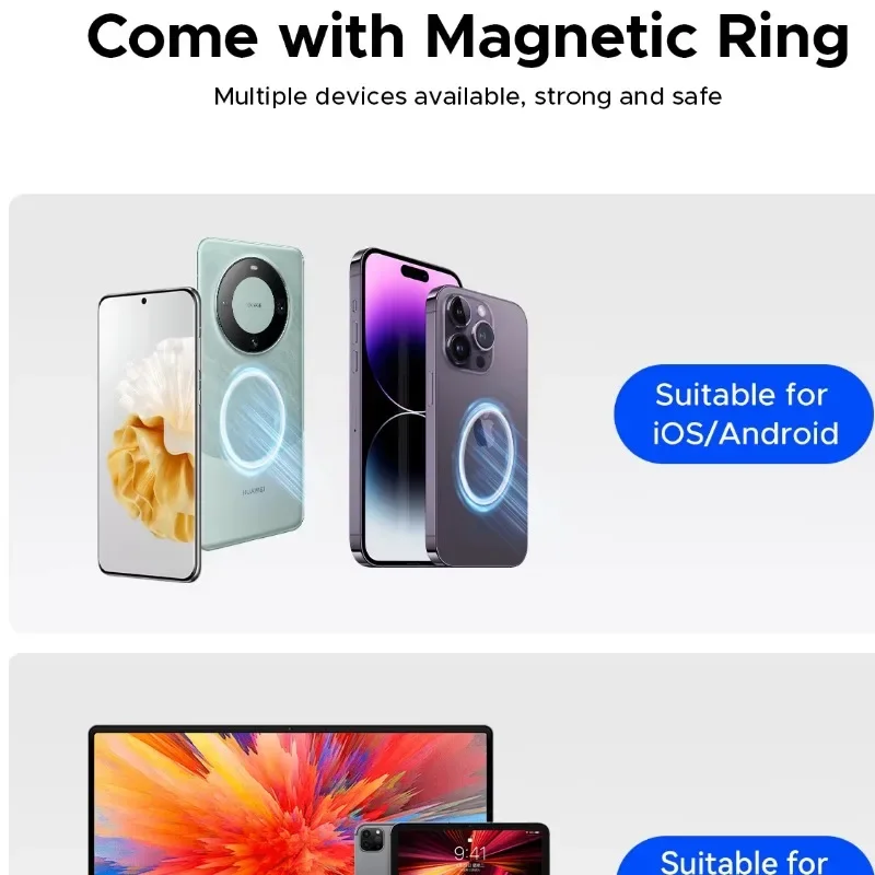 Mini Magnetic External SSD Portable Solid State Drive 480MB/s Mobile Hard Drive Solid State ProRes 4K HDR Record and Stored