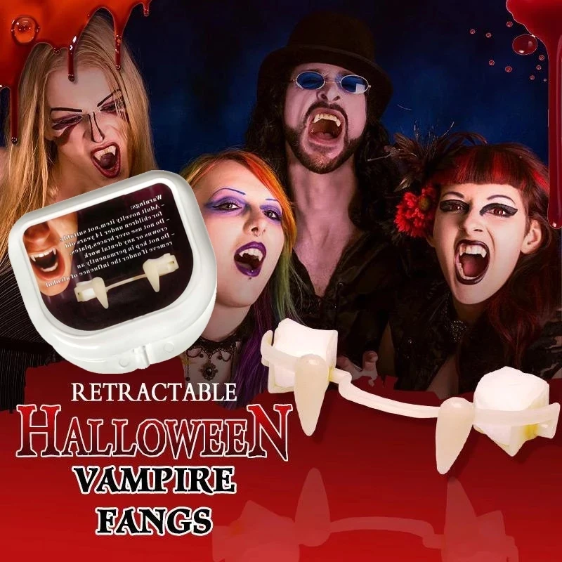 Retractable Halloween Vampire Fangs Retractable Vampire Teeth Fangs