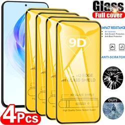4 - Pack 9D Full Cover Tempered Glass Screen Protector - Clear HD Protection - 4 Pcs (For Honor 200 lite)