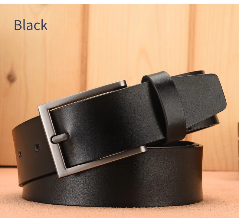 Male Genuine Leather Belts For Men's High Quality Luxury Pin Buckle Jeans Cowskin Casual Belt Business Cowboy Waistband tiger belt