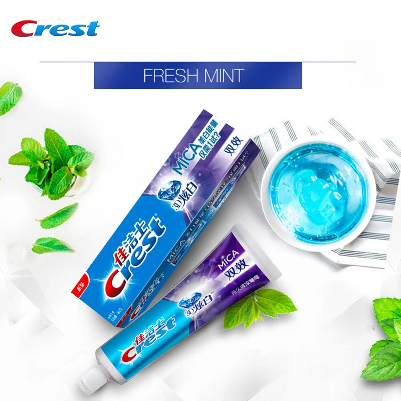 Crest 3d Mica Toothpaste Fluoride Teeth Whitening Double Effect
