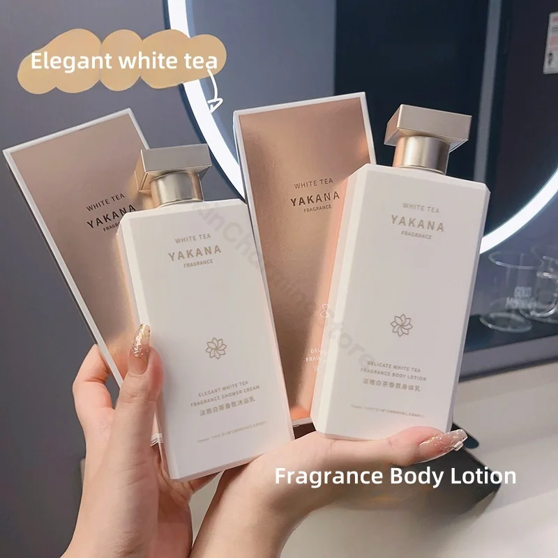 Lasting Fragrance Rose White Tea Perfumed Body Lotion for Women Moisturizing Delicate Body Cream Soothing Skin Care 300ml