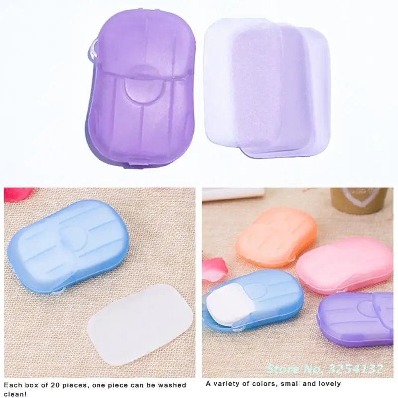 

6 Boxes Soap Paper Sheets Portable Disposal Travel Scented Wash Hand Slice Sheet Foaming Slide Flakes for Hotel Outdoor