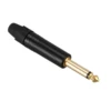 Gold Plating 10Pcs Plug Mono Professional 2 Pole 6.35 Mm 6.5Mm Stereo Jack Plug Neutrik 6.35Mm Jack Black 2