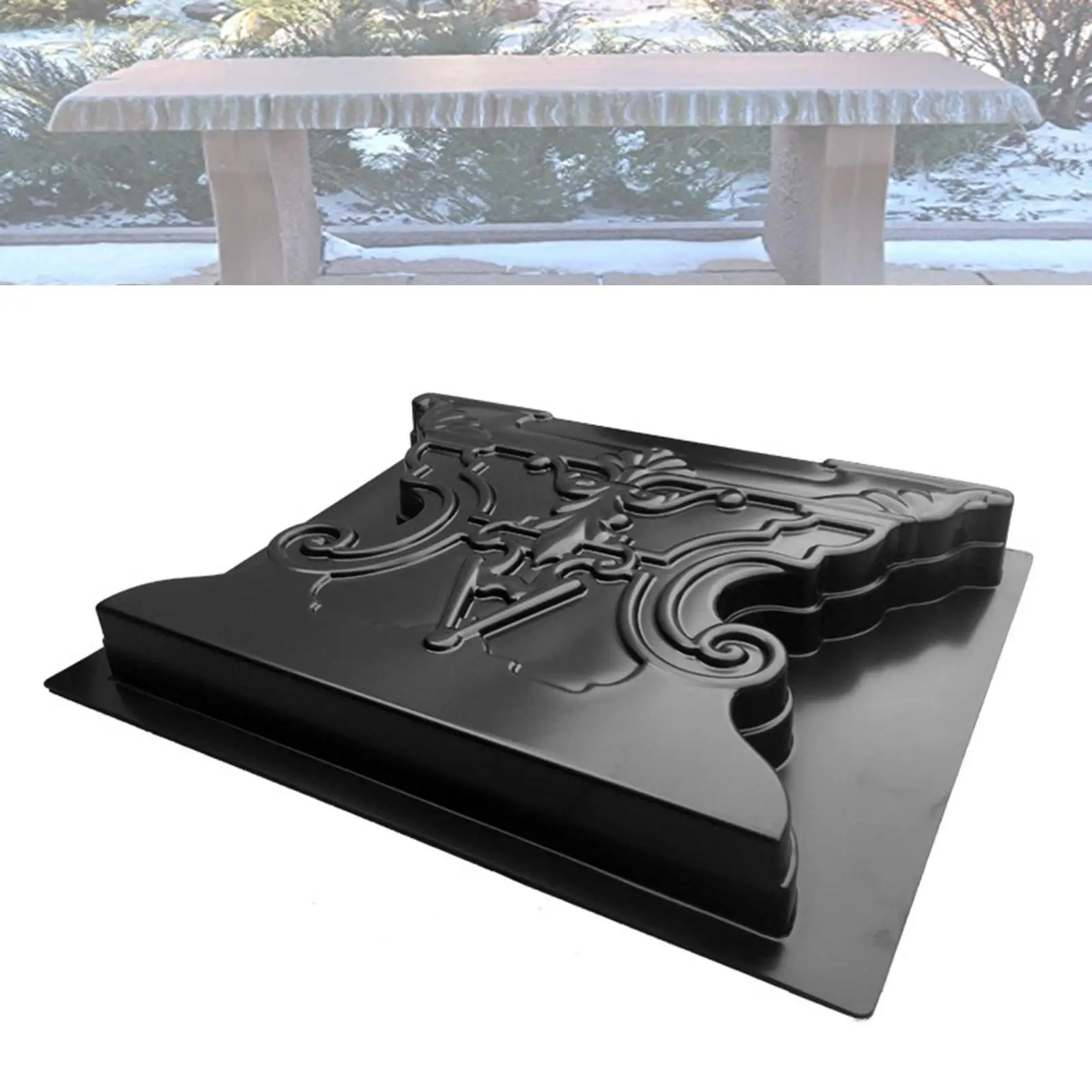 Simulation Bench Leg Plastic Cement Concrete Outdoor Walk Road