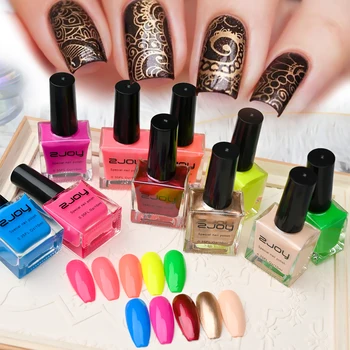 Smalto gel per timbratura per unghie 10ml 30 colori Smalto per stampa nail art per piastra per timbratura Lacchi per unghie in oro bianco nero 1