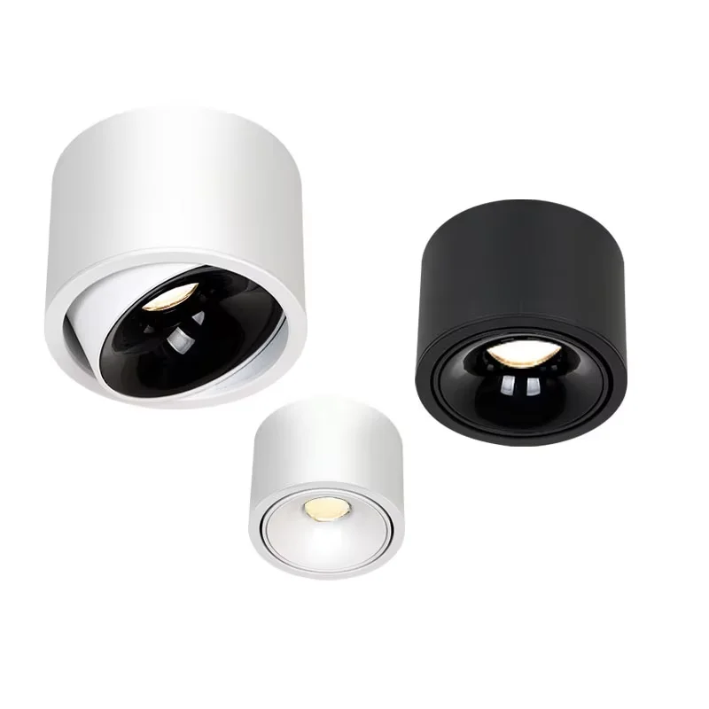 Surface Mounted 30 Degree Adjust Dimmable LED COB Ceiling 7W 10W 15W 18W Downlight Lamp Background Spot Light For Home Indoor