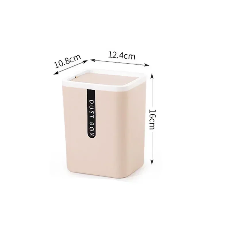 Compact Desktop Waste Bin - Stylish Plastic Trash Can