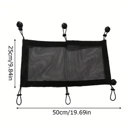 Mesh Design Cable Management Tray with Ergonomic Handles - Under Desk and Desktop Wire Organizer (Black 1pc)