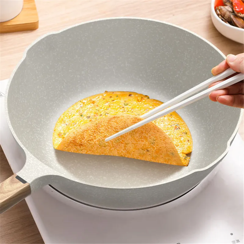 New 13cm Cast Iron Deep Frying Pan Oil Pot Omelette Pan with Wooden Handle  and Stove Stand for Sale - AliExpress