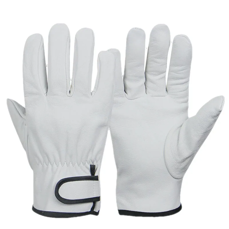 Premium Wear-Resistant Sheepskin Leather Work Gloves for Safety and Versatility