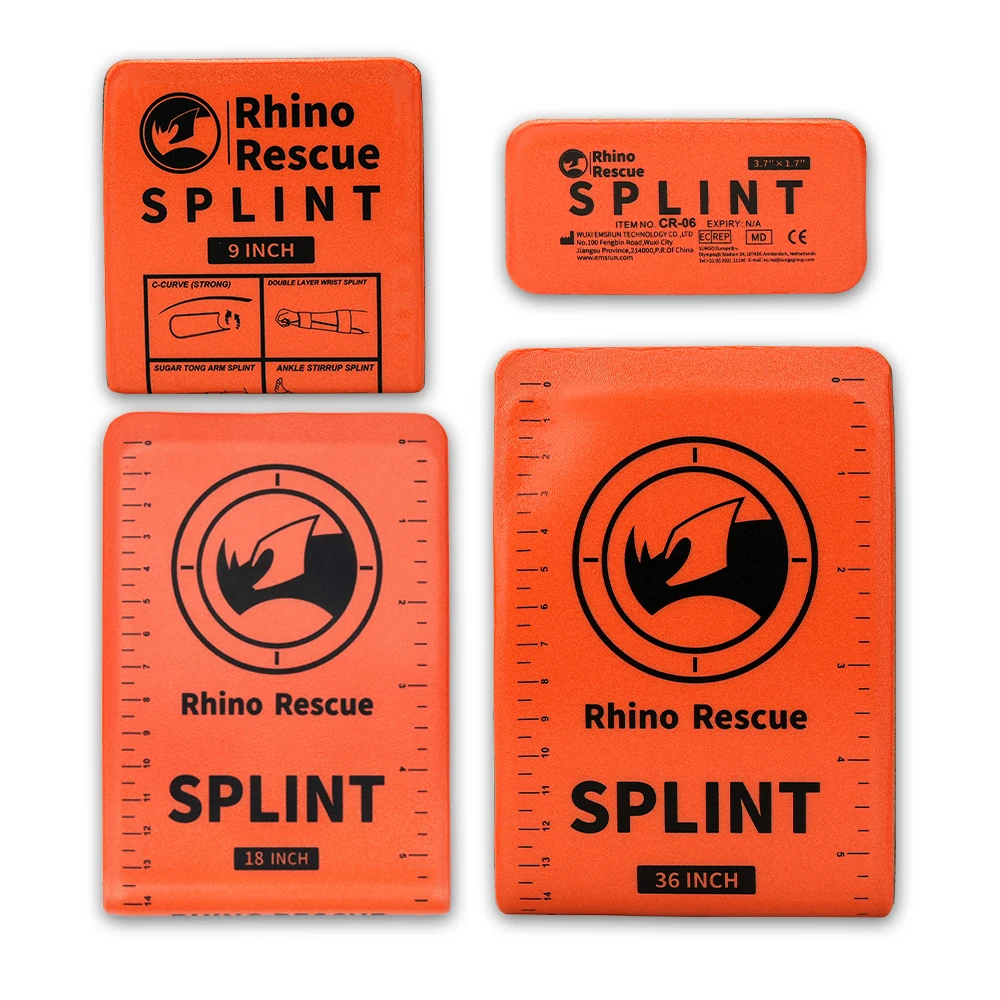 Rhino Rescue Splint Kit reutilizable supervivencia combate Primeros Auxilios campo táctico médico