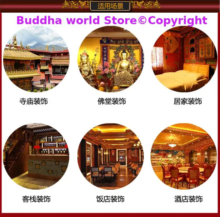 200cm Wholesale Buddhism supply Tibet Nepal family home Temple Auspicious Embroidery Buddha statue Altar cover Table cloth mat 3