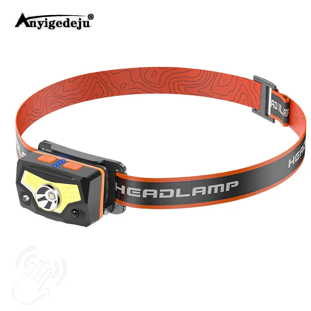 

IR Sensor XPG COB Led Headlamp USB charging hook up Camping Red Headlight Portable Mini Flashlight Home Lighting Magnet Tools