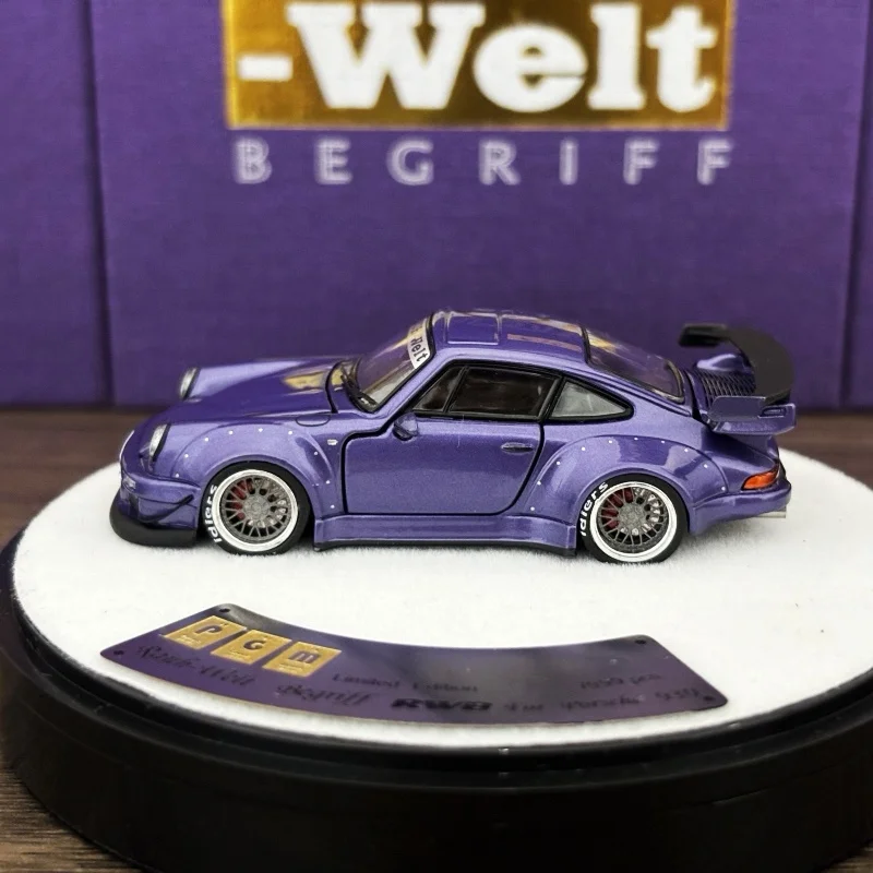 Stocks 1/64 RWB 930 Purple Color Limited 999 Diecast Fully-Opened