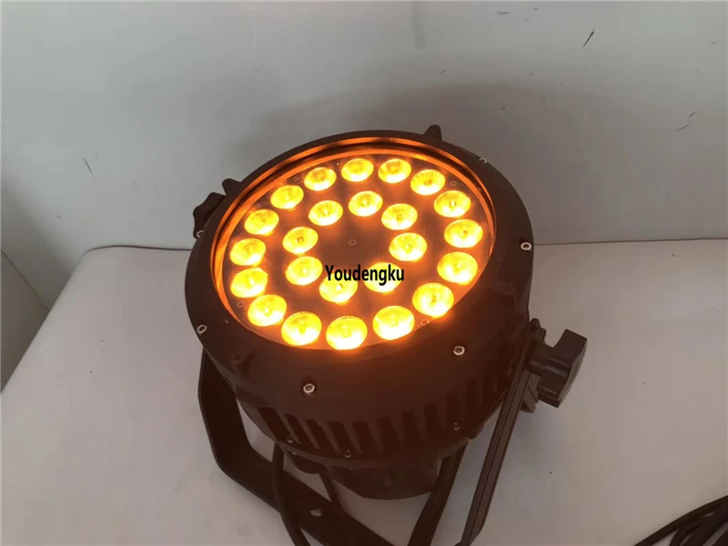 8 pieces night club outdoor lights waterproof par led dmx 24x18w rgbwa uv outdoo