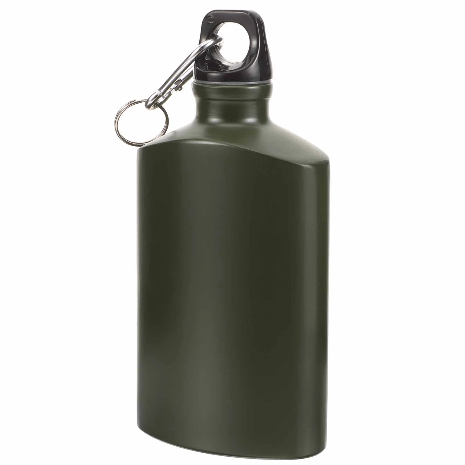 

Flat Camping Water Bottle Portable Aluminum Water Canteen Hook Wear-Resistant Outdoor Travel Hiking Sport Recreation