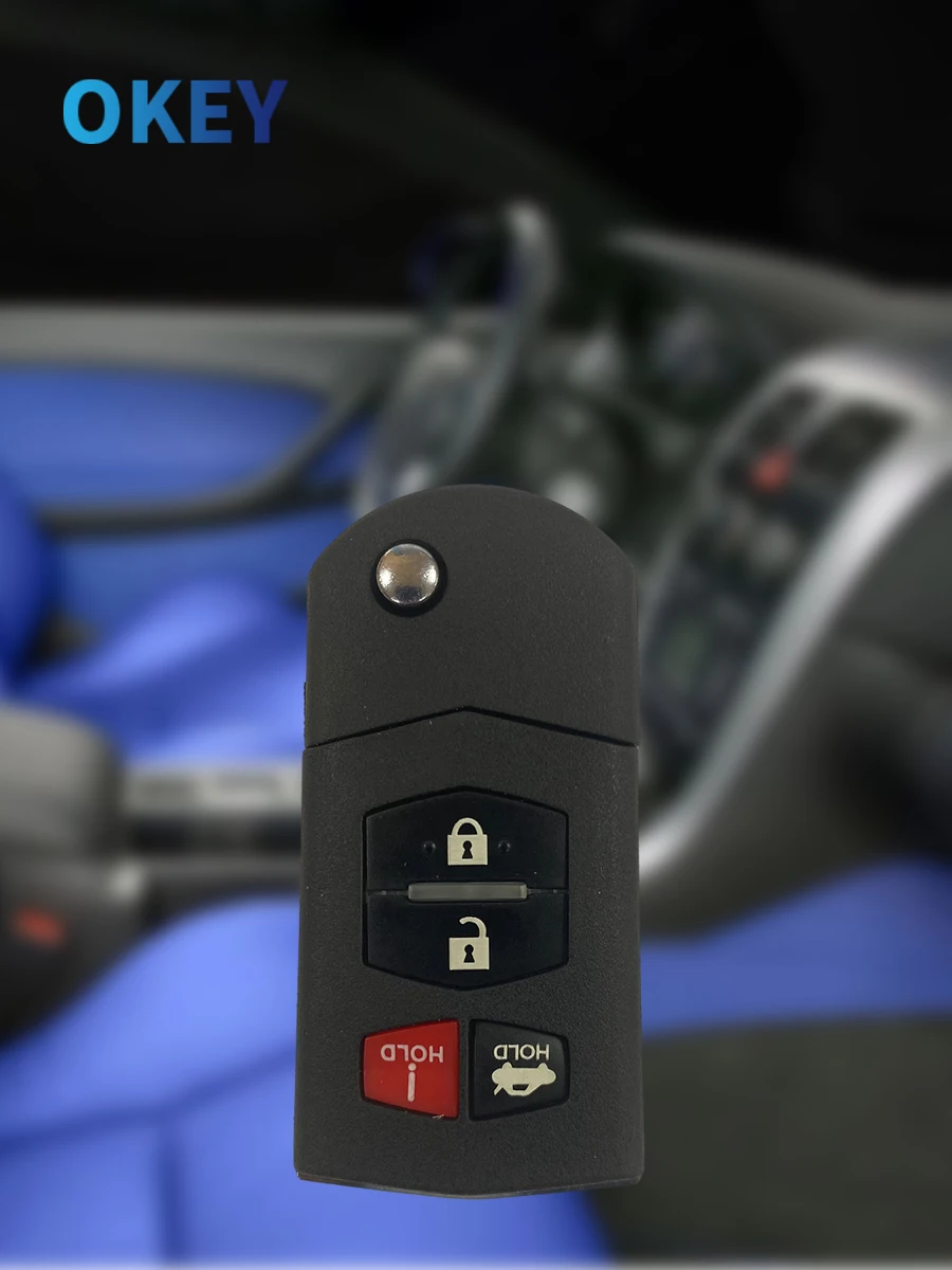 Okey Car Key Shell Cover Case 2/3/4 pulsanti per Mazda 2 3 5 6 M6 MX5 CX5 CX7 CX9 RX8 con grande sostituzione del guscio del supporto della batteria 12 Okey Car Key Shell Cover Case 2/3/4 pulsanti per Mazda 2 3 5 6 M6 MX5 CX5 CX7 CX9 RX8 con grande sostituzione del guscio del supporto della batteria - Sadb3af9029c946fabdfc6d54769005a4Q