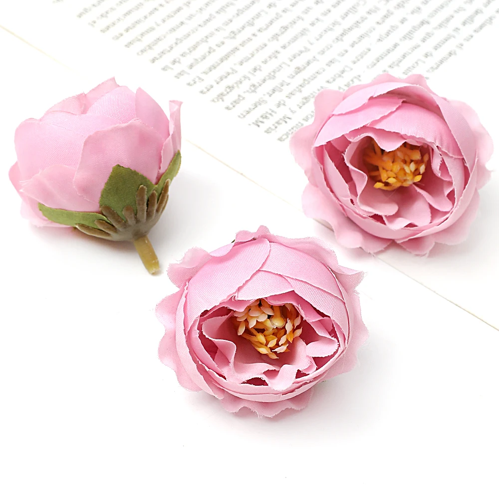 10/20 Stücke 4 cm Rose Knospe Künstliche Blumen Köpfe Hochzeit Dekoration Wohnkultur Kranz Scrapbooking Handwerk Gefälschte Blumen Zubehör – Detail 21