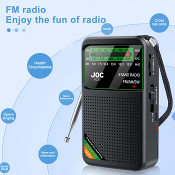 Emergency Pocket Radio FM AM SW Radio Built-in Speaker Transistor Radio Radio Player for Indoor Outdoor Walk Jogging Gym Camping 4