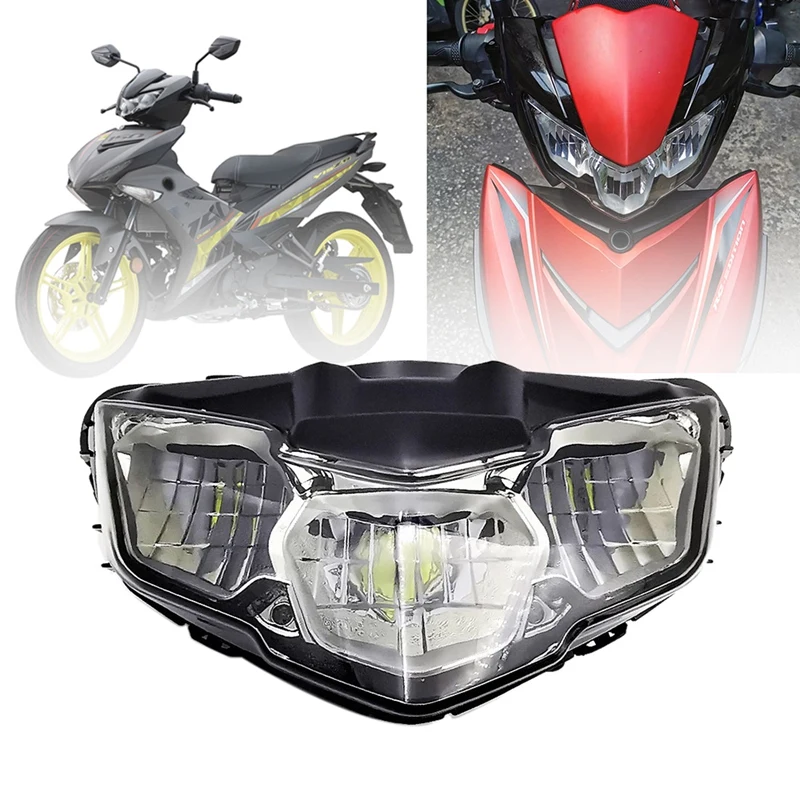 

Motorcycle LED Front Headlight Head Light Lamp Headlight Assembly For 2019-2021 Yamaha Y15ZR Exciter150 V2