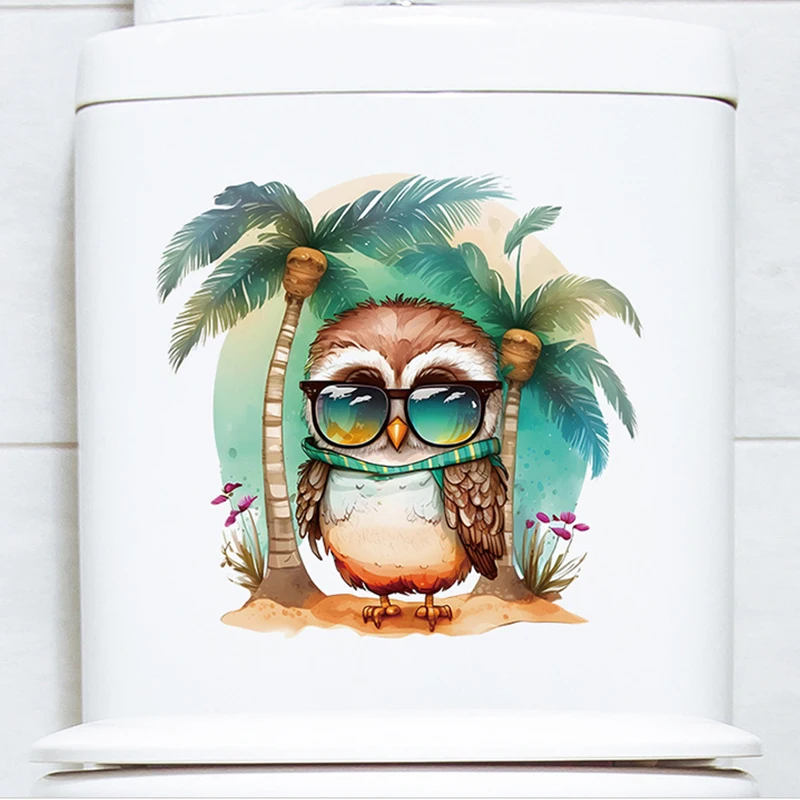 

T744# Cartoon Owl Wall Sticker Kids Room Background Home Decoration Mural Living Room Wallpaper Funny Decal