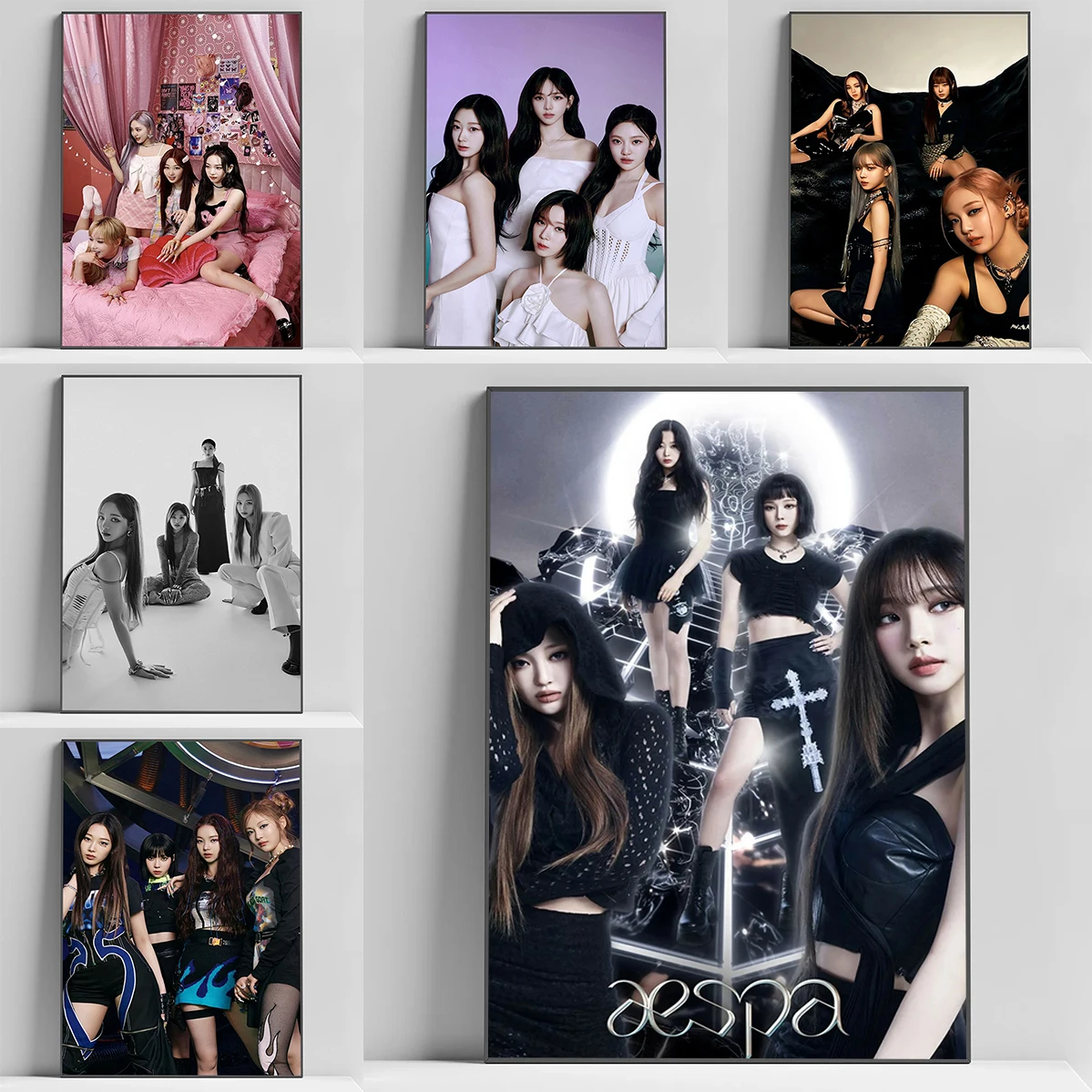 

Kpop Aespa Poster Large Paintings Modern Living Room Decoration Home Decorations Posters for Wall Decor Decorative Painting Art