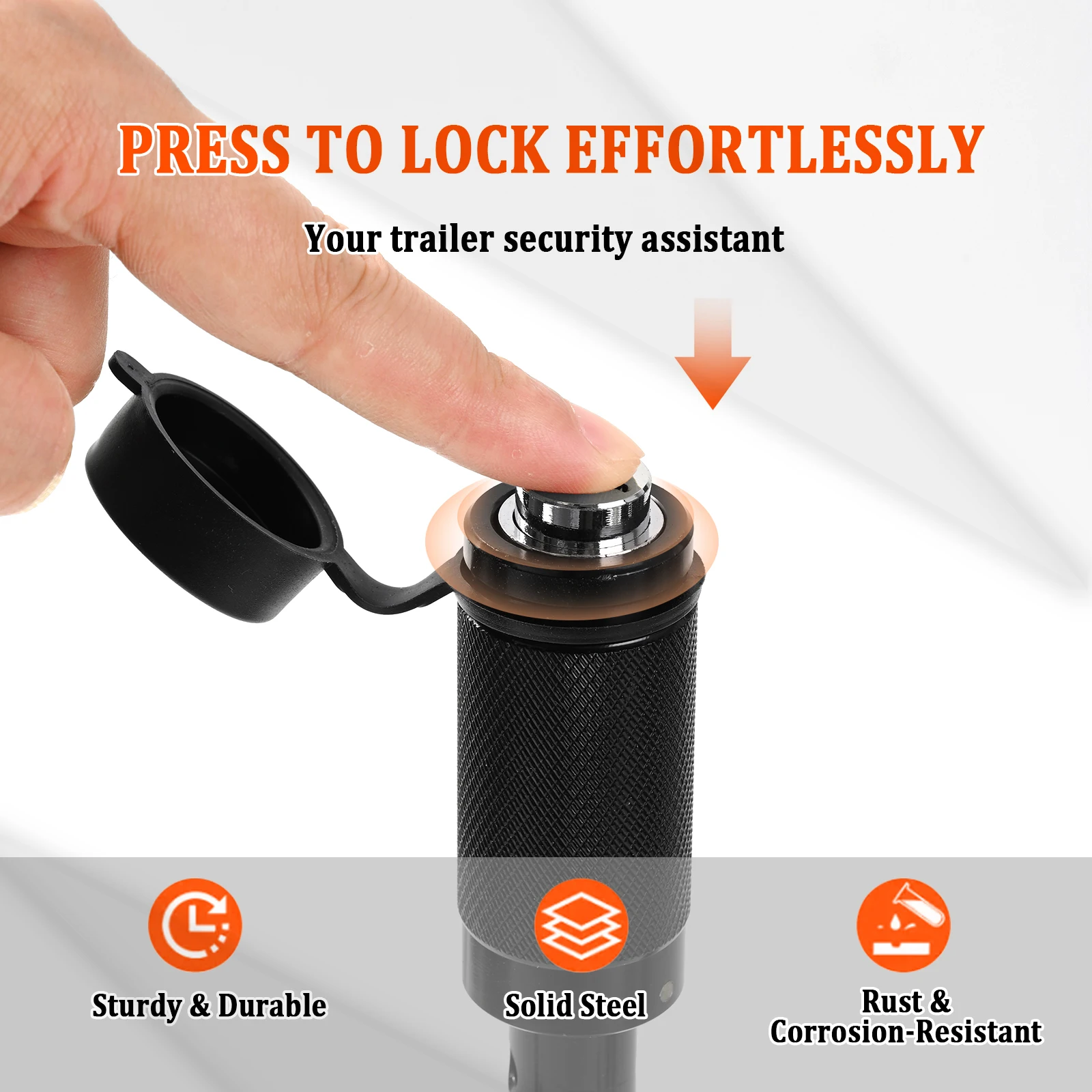 5/8" Hitch Pin Lock for RV Truck Trailer Tow Receiver Universal Car Accessories Anti Theft for Class I, II, III 2" 3" Hitches trailer coupling lock