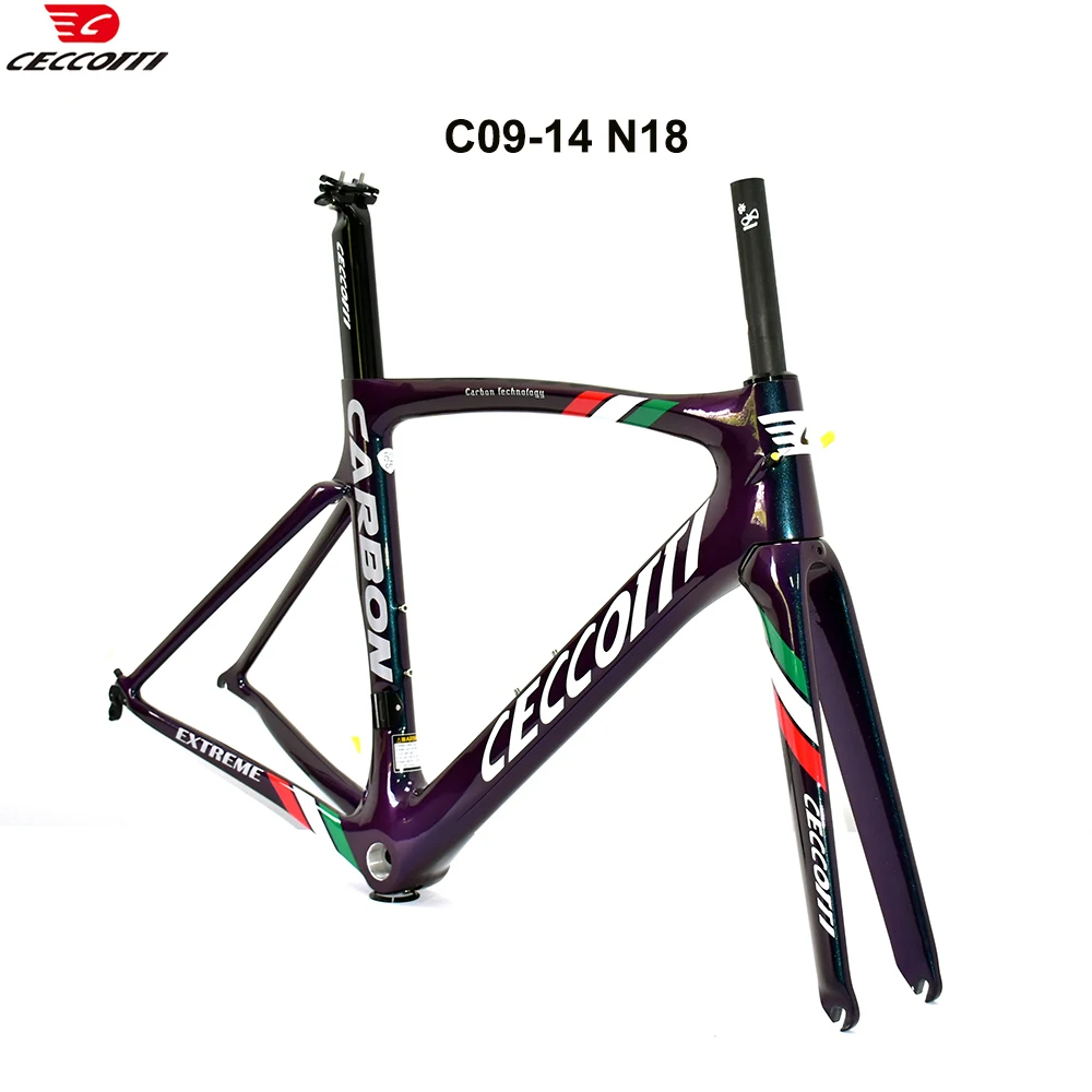 Cadre Vélo De Route En Fibre De Carbone Ultra-léger - Freins En V, Taille 51cm, 700C - Pour Ville Et Course - Marque BXT, Garantie 2 Ans